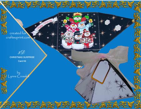 Snowman Pyramid 'christmas Surprise' Card Kit