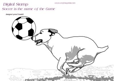 Soccer's the Name of the Game Digital Stamp