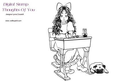Thinking of You Digital Stamp