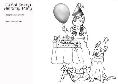 Birthday Party Digital Stamp