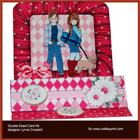 Girl Watching Double Easel Card Kit