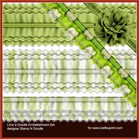 Lime a Doodle Embellishment Set