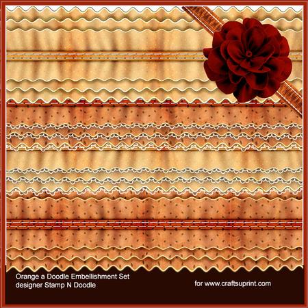 Burnt Orange Embellishment Set