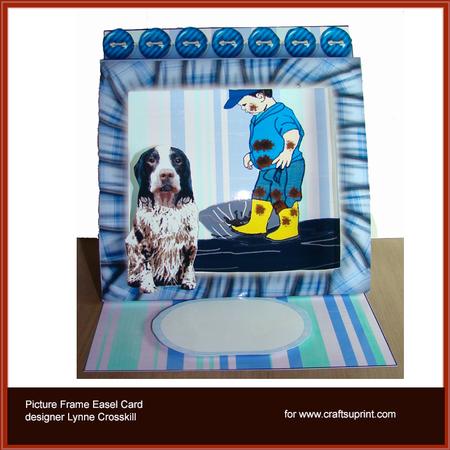 Wet Dog Picture Frame 3D Easel Card