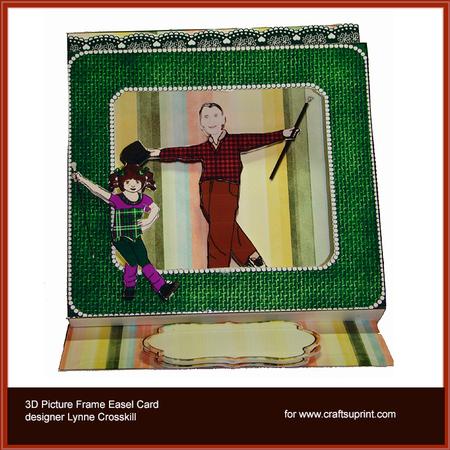 Song & Dance Team Picture Frame 3D Easel Card
