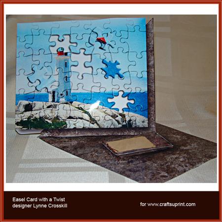 Lighthouse Puzzle Over the Edge Easel Card