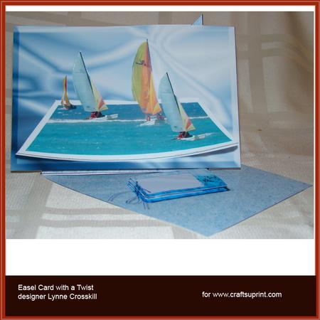 Wind Sailing Over the Edge Easel Card