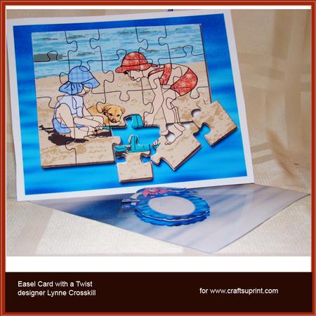 Sandcastle Puzzle Over the Edge Easel Card