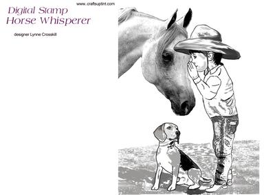 Horse Whisperer Digital Stamp