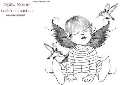 Wishing Fairy Digital Stamp