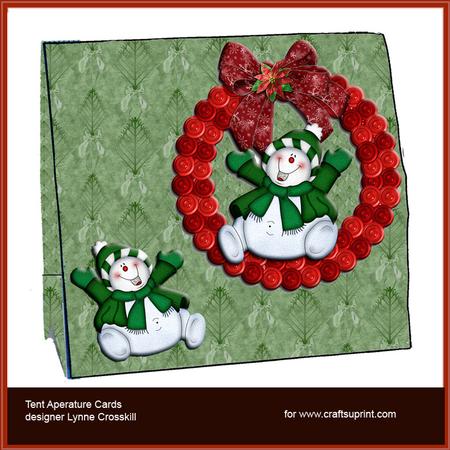 Happy Snowman Tent Aperture Christmas Card