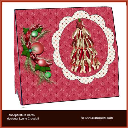 Christmas Arrangement Tent Aperture Card