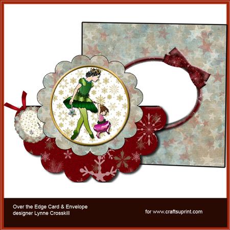 Christmas Fairy Over the Edge Card & Envelope