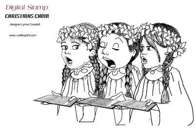 Christmas Choir Digital Stamp