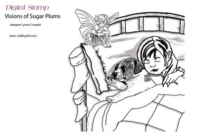 Visions of Sugar Plums Digital Stamp