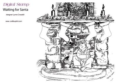 Waiting for Santa Digital Stamp