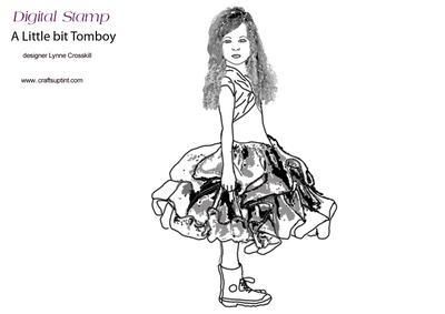 A Little Bit Tomboy Digital Stamp