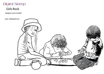 Wanna Play a Game of Marbles Digital Stamp