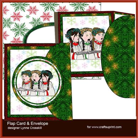 Christmas Choir Flap Card & Envelope