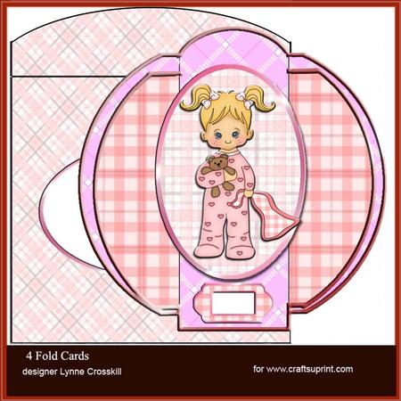 Little Sweetie 4 Fold Card & Envelope