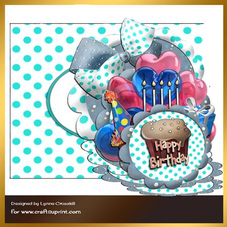 Birthday Cake Triple Easel Card & Envelope