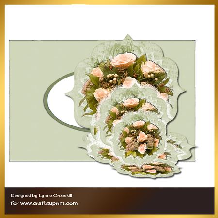 Bouquet of Roses Triple Easel Card & Envelope
