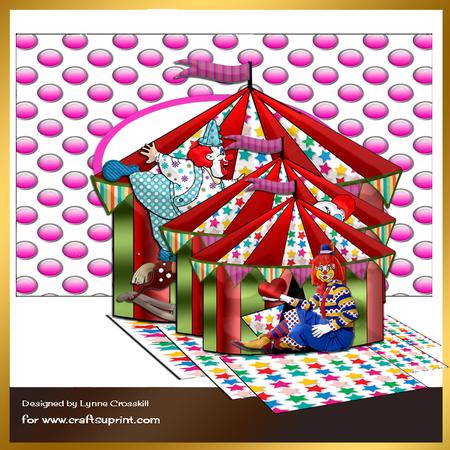 Circus is in Town Triple Easel Card & Envelope