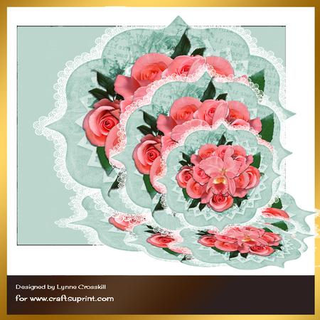 Roses Are Red Triple Easel Card & Envelope