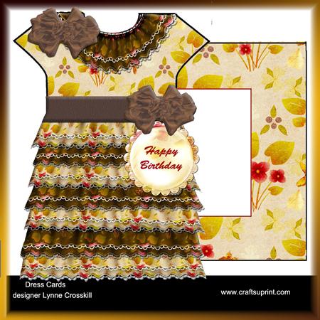 Frilly Dress Card & Envelope