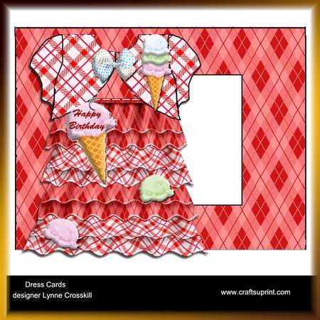 Mmmm Ice Cream Dress Card & Envelope