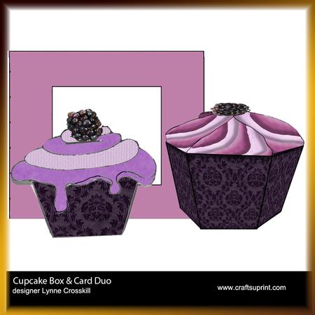Blackberry Cupcake Gift Box, Card & Matching Envelope