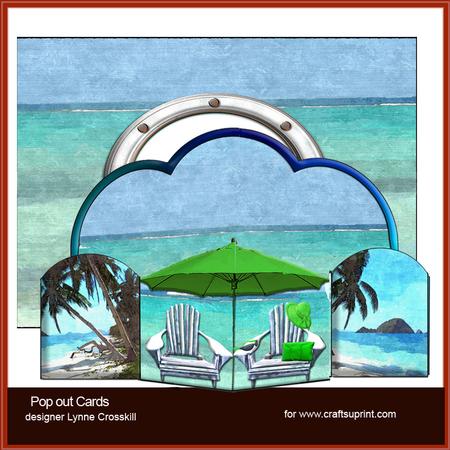 A Day at the Beach Pop Out Card & Envelope