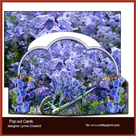 Bluebells Pop-out Card & Matching Envelope