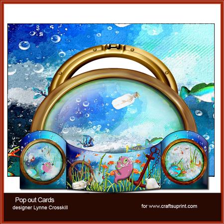Deep Blue Sea Pop Out Card & Envelope