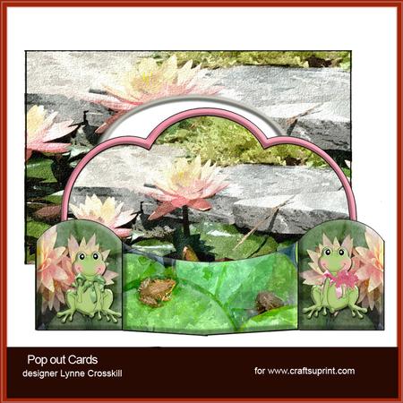 Water Lily Garden Pop Out Card & Envelope