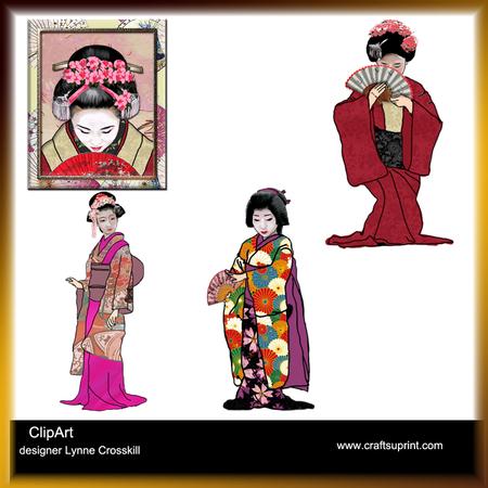 Japanese Geisha 2 Clipart