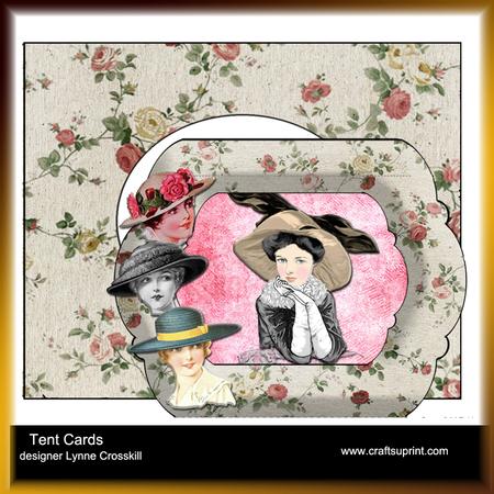 Love Those Victorian Hats Tent Card