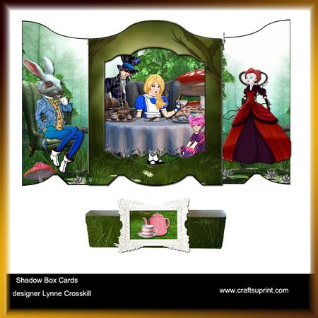 Tea with Alice Shadow Box Card & Belly Band