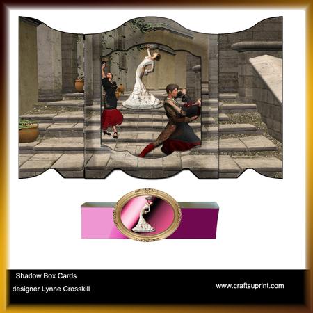 Spanish Dancers Shadow Box Card & Belly Band
