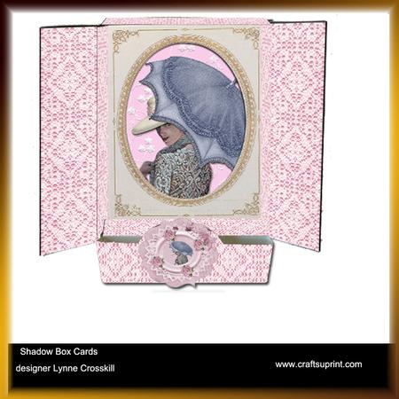 Vintage Lady with Umbrella Box Card & Matching Band