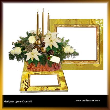 Christmas Centerpiece Easel Card & Envelope