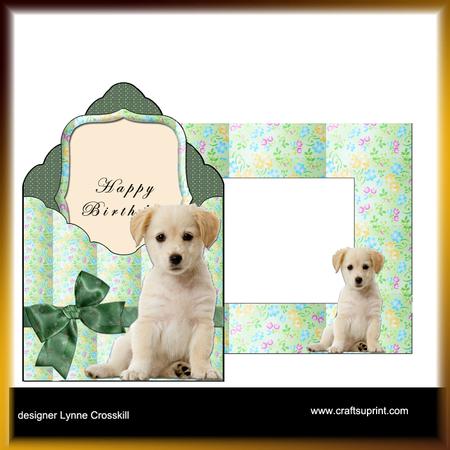 Birthday Puppy Envelope Card Kit & Envelope