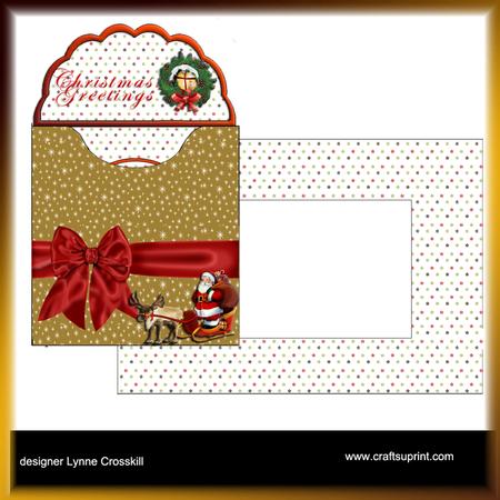 Santa's Sleigh Envelope Card Kit