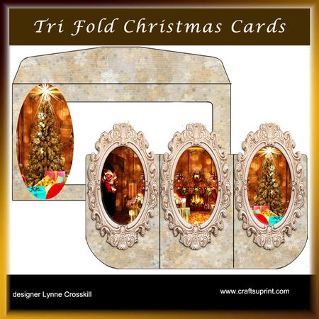 Night Before Christmas 3D Tri-fold Card & Envelope