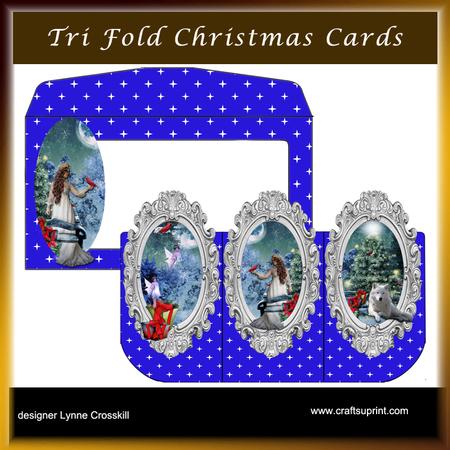 Christmas Garden 3D Tri-fold Card & Envelope