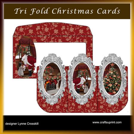 Santa's Visit 3D Tri-fold Card & Envelope