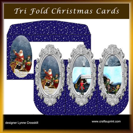 Santa's House 3D Tri-fold Card & Envelope