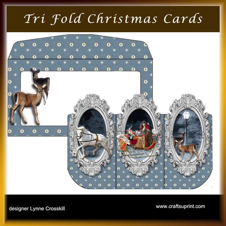 Silent Nigh 3D Tri-fold Card & Envelope