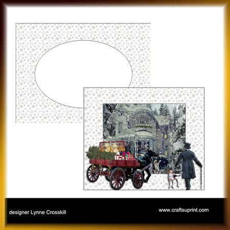 Victorian Christmas Eve 3D Frame Card & Envelope