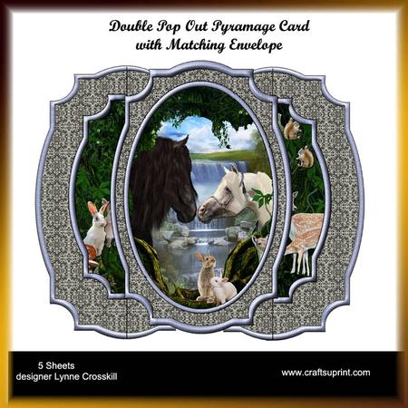 Spring Romance Double Pop Out Pyramage Card